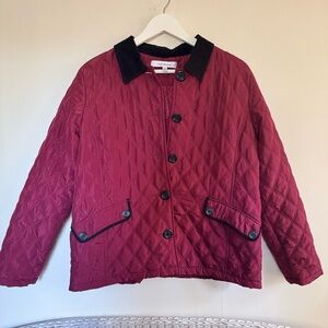 Croft & Barrow Quilted Maroon Utility Jacket
